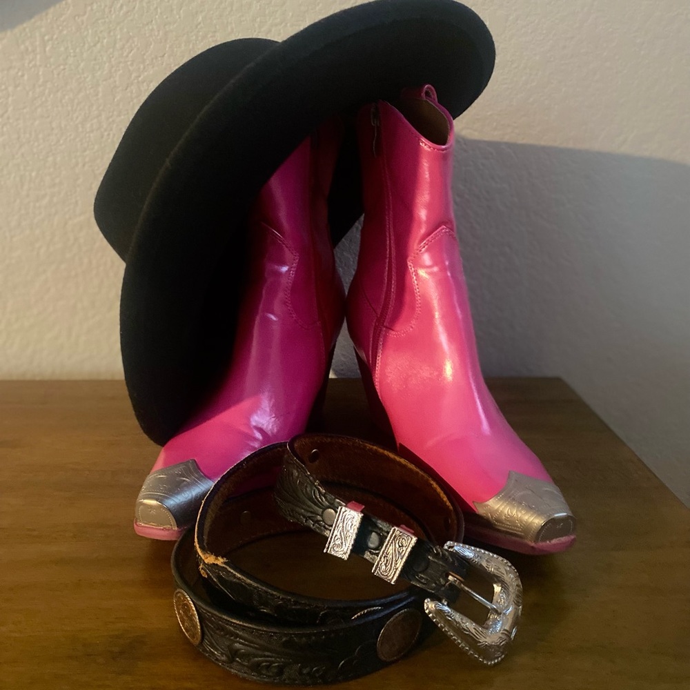 Barbie Pink cowboy boots.
